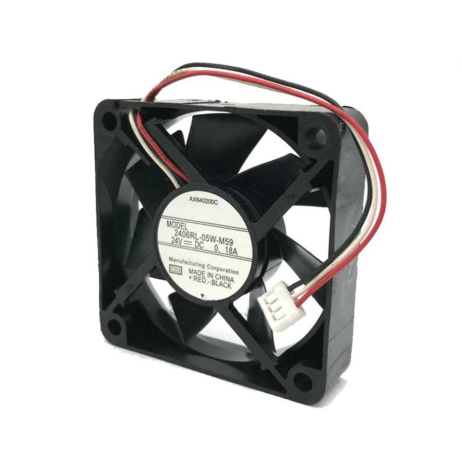 2406RL-05W-M59 Inverter Fan 6015 24V 0.18A 6CM 3-Wire Cooling for Electronics