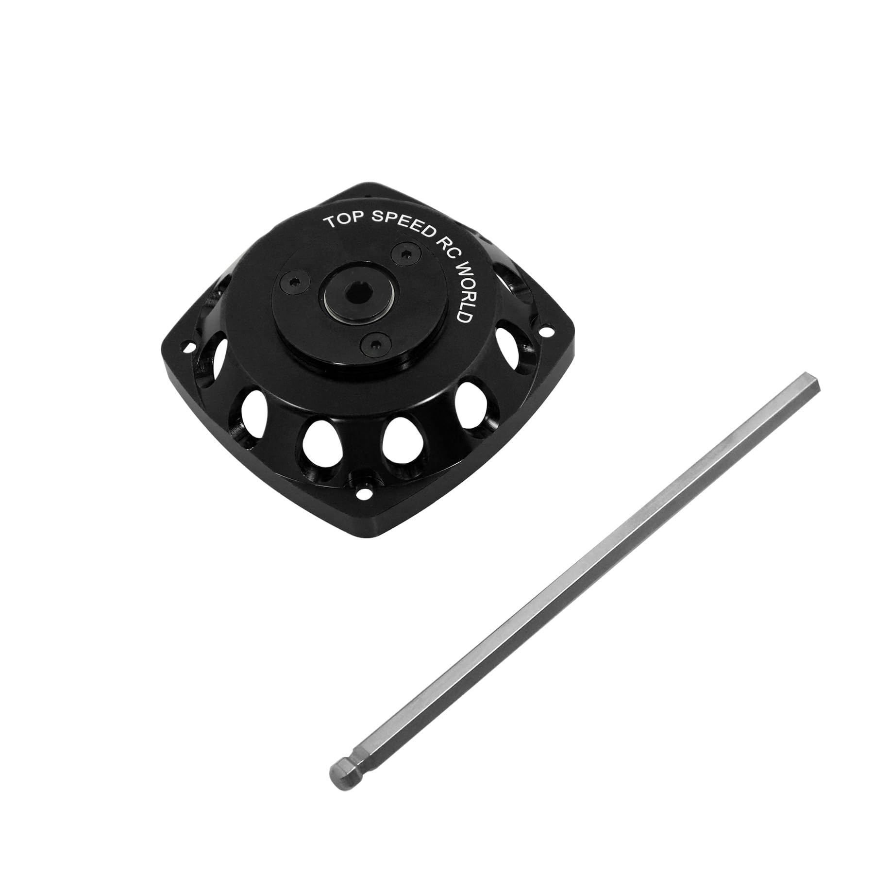 Rotor eléctrico CNC de aluminio RC arrancador para motores de 23-30.5CC 1/5 HPI Rovan BAJA LOSI RC piezas de coche (negro)