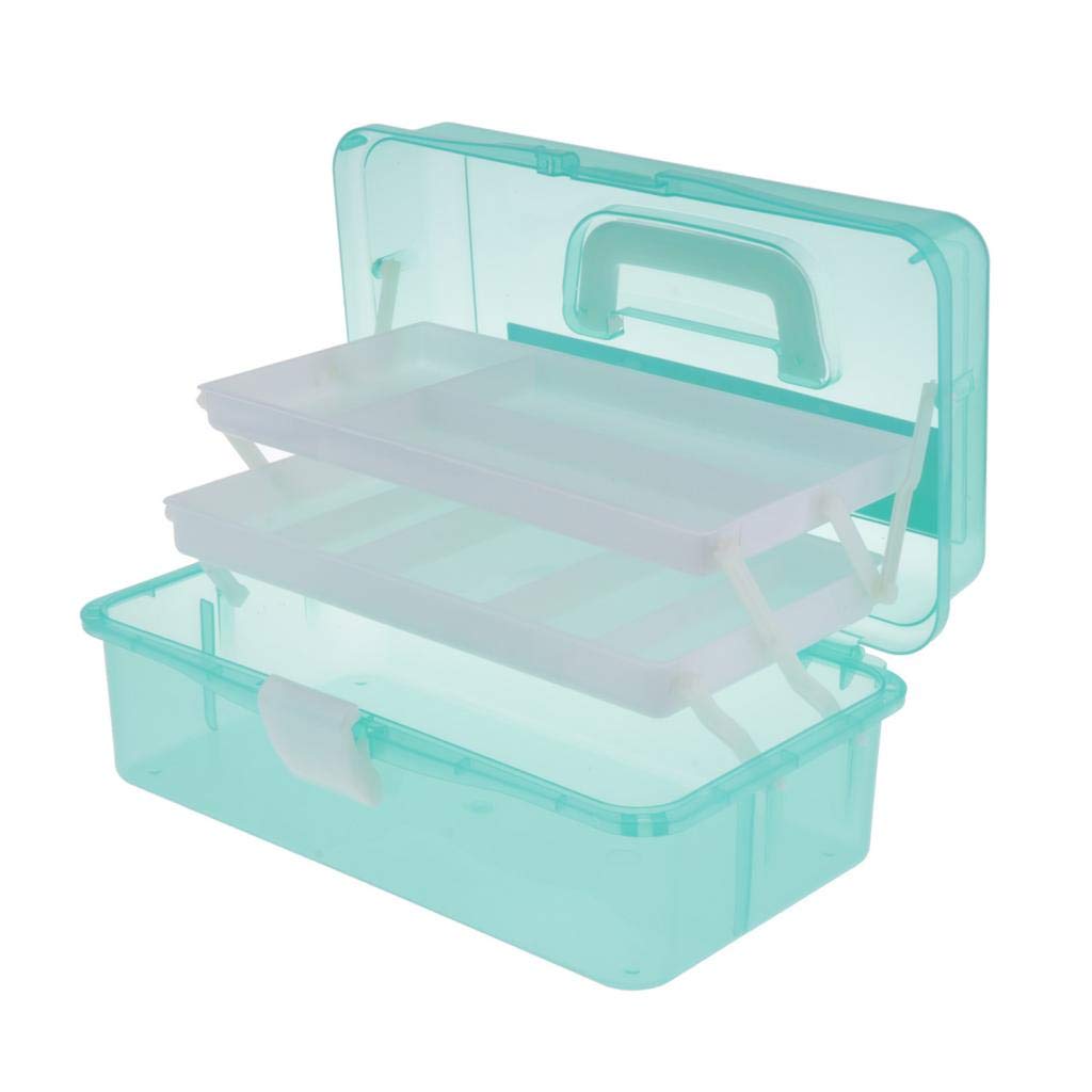 Large Three-Layer Household Toolbox Pencil Box Picture Box Toolbox Green |Crafts | Multi-Purpose Craft Supplies | Organization & Storage | Other Craft Storage-image-26