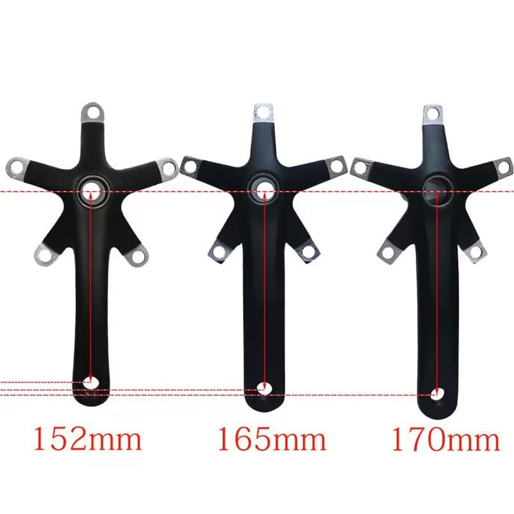 Guarnitura Mtb Crankset della bici da strada BCD 130mm. Crankset della bicicletta MTB 152mm 165mm 170mm Bracci a manovella for biciclette in lega di alluminio parti in lega di biciclette 42t Guarnitur