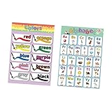 EXCEART 4個 の壁のポスター キッズミラー 幼稚園 たち 掲示板の装飾 のためのステッカー 用鏡 教育ポスター