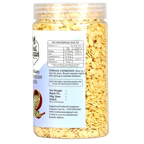Image of Watermelon Seeds Raw Superfood (420 GM) - Plant Protein Boost, Rich in Fiber & Healthy Fats, Heart & Bone Support, Snack or Recipe Toppers, Smoothies, Salads, Baking, Nutritious Seeds for Daily Use
