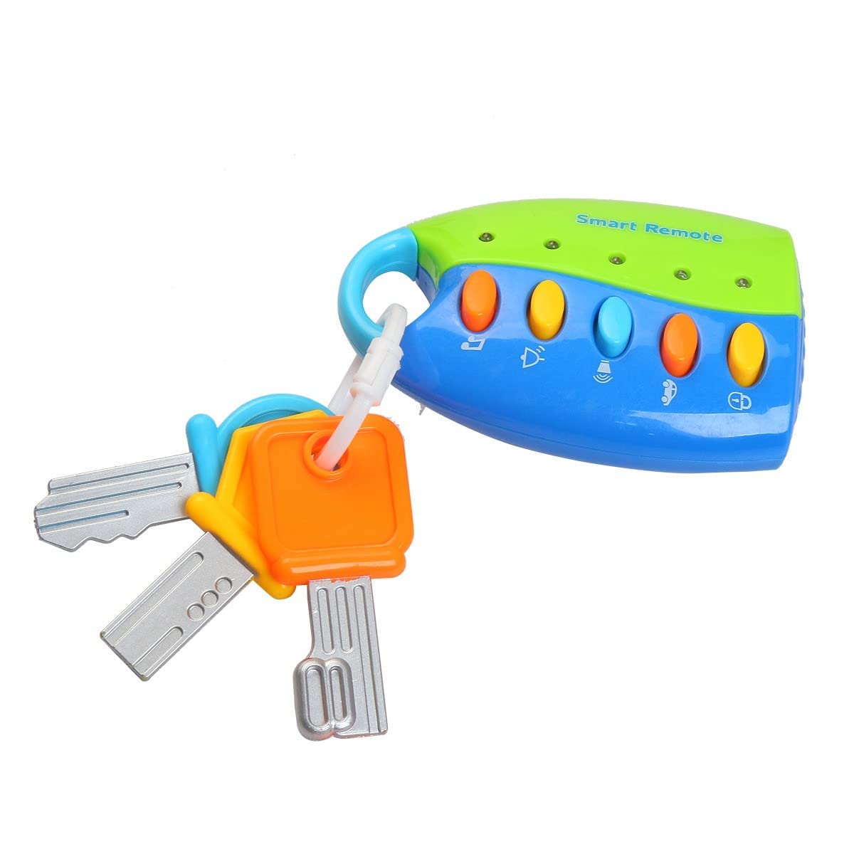 Juguete De Llaves De Coche Con Luces Y Sonidos – Control Remoto Simulado, 3 Llaves Giratorias, Para Bebés +12 Meses
