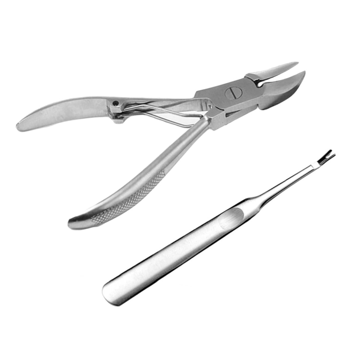 SOESFOUFU 2pcs Manicure Nipper Cuticle Trimmer Clippers Cuticle Cutter Nail Pusher Cleaner Cuticle Nipper Nail Toenail Nipper Pedicure Nail File Cuticle Peeler Silver