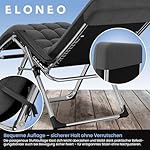 ELONEO Liegestuhl klappbar mit Polster