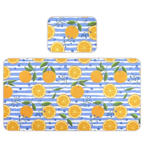 Takiito Vibrant Oranges Baby Cooling Mattress Pad, Soft & Breathable Cooling Mat Keep Baby Cool in Summer 28x52 in, Nursery Essential