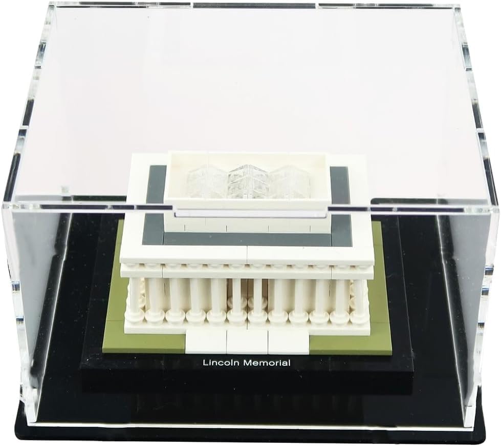 Acrylic Display Case Compatible with Lego Architecture 21022 Lincoln Memorial, Dustproof Storage and Organization Display Case for Model collect, Size: 22 x 11 x 8 cm (Acrylic Showcase Only) 3mm