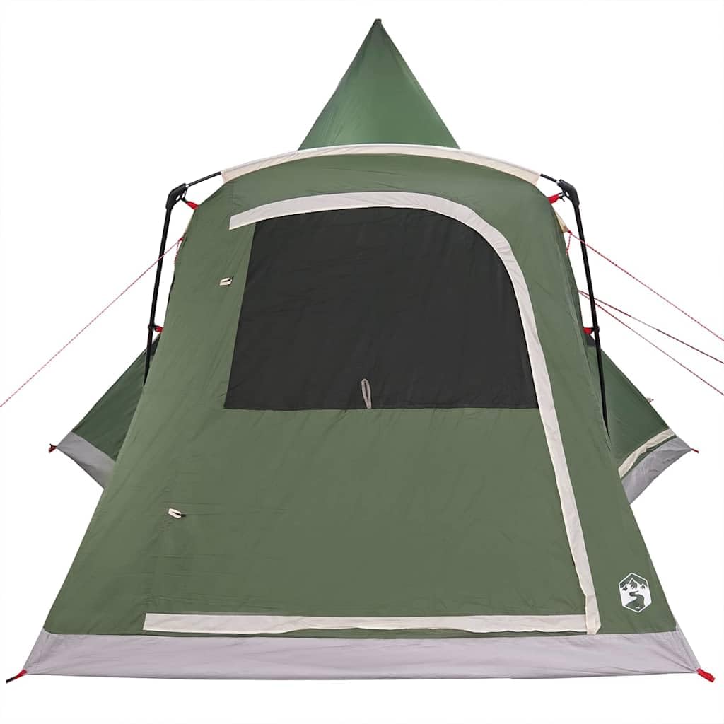 Tenda per 5 persone, verde, tenda tepee, tenda da campeggio in poliestere 185T