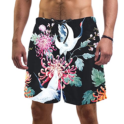 Short de bain homme avec doublure en maille multicolore respirant