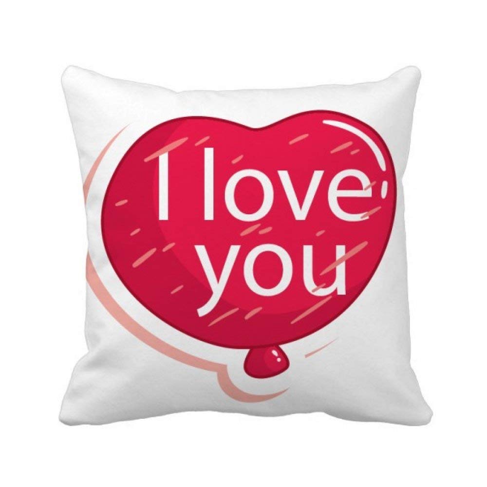 Housse de coussin I Love You Ballon Rose : déclarez votre amour à travers votre déco