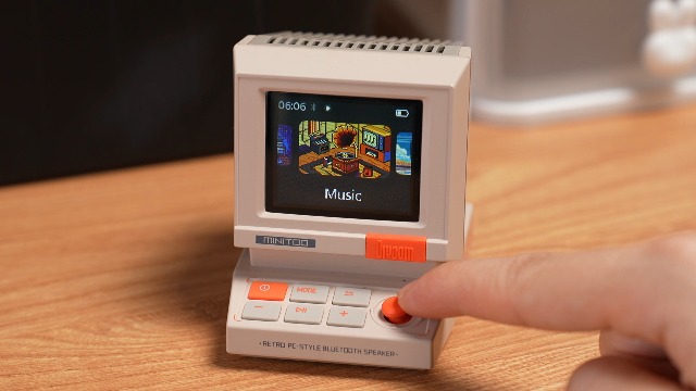 Amazon.co.jp: Divoom MiniToo レトロ チュアPC型 Bluetoothスピーカー
