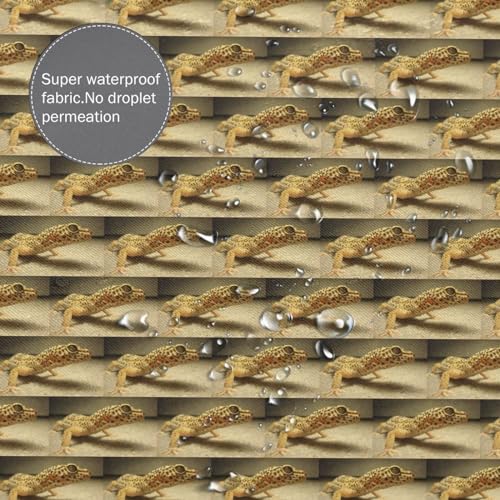 Rideau de douche imperméable imprimé léopard sable 183 x 183 cm