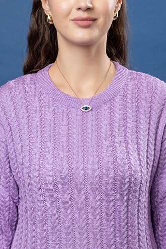Image of Wear lusso Women's Woolen Cable Knit Pullover Sweater | Full Sleeve Round Neck Winter Wear | 100% Wool Soft & Warm Stylish Sweater for Girls, Ladies & Women | Cozy Casual Winter Fashion