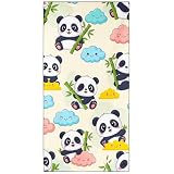 Zomer Mikrofaser Strandtuch 180x90cm Badetuch Groß Leicht Schnelltrocknend Sandfrei Strandhandtuch XXL für Sport Travel Camping Beach Gym, Panda