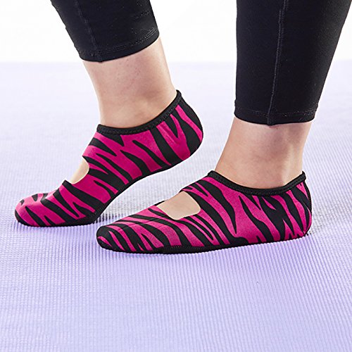 Image of Nufoot Women's Mary Janes Best Foldable & Flexible Flats, Travel & Exercise, Dance, Yoga Socks, Indoor Shoes, Slippers