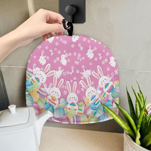 Image of Easter Bunny Print Tea Pot Cover Teas Cosy Insulated Tea Cozies Home Kitchen Decoration Teapot Dust Cover Warming Tea Kettle Quilt Creative Gifts for Banquet