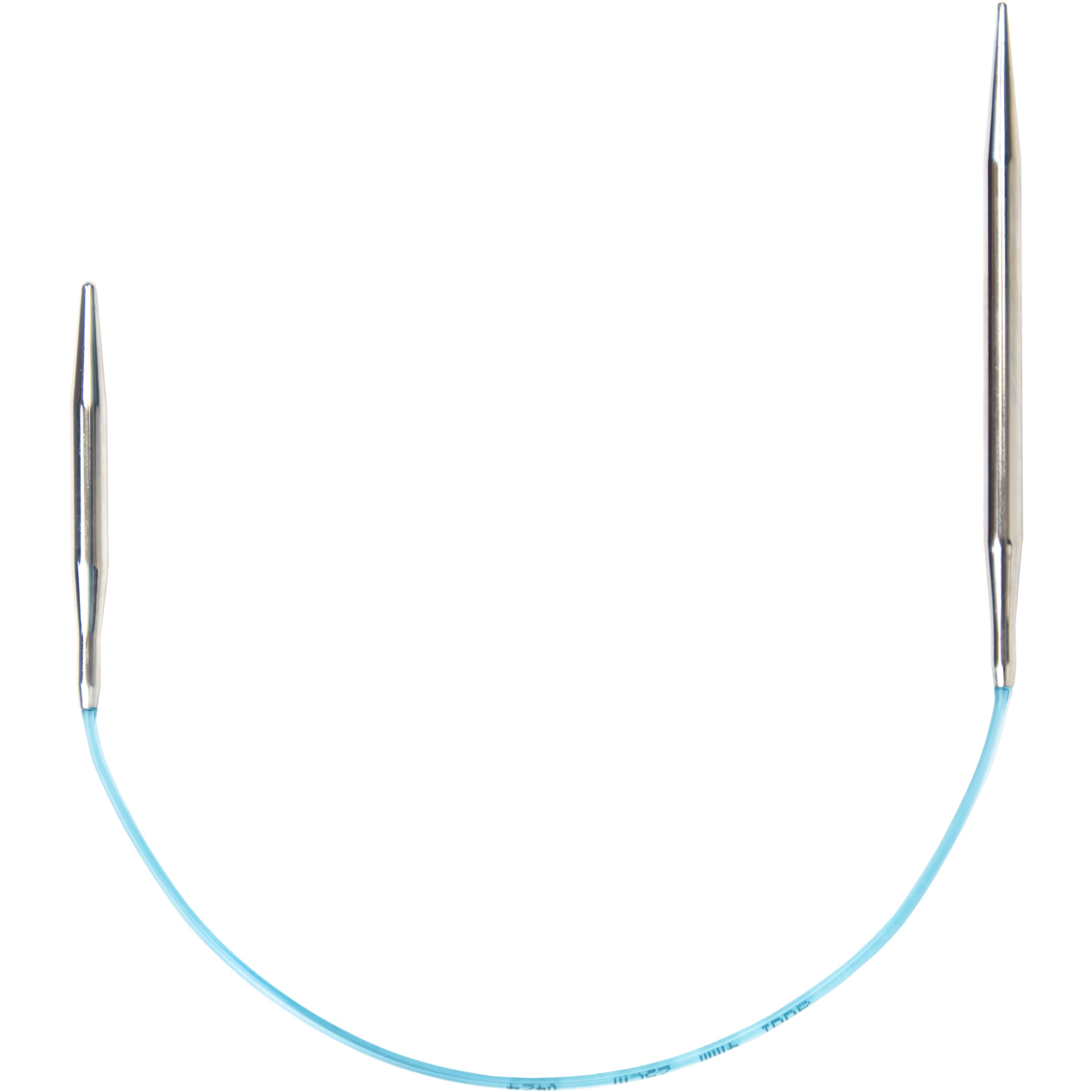 skacel by addiCircular Knitting Needles, 10 Inch (25 cm) EasyKnit Rocket Round Plated Brass Knitting Needle Pair with Nylon Cord, 2.5 mm (US Size 1)