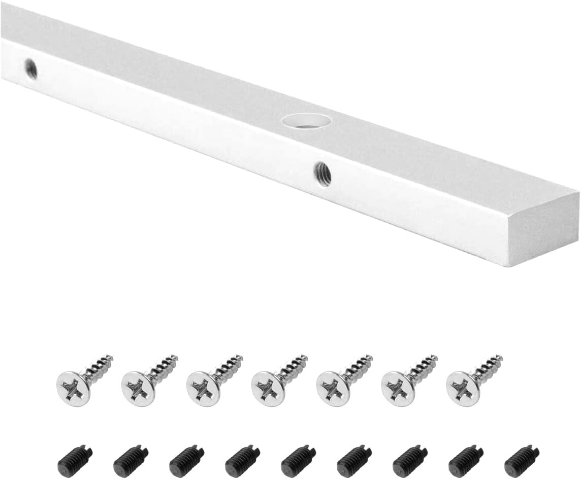 POWERTEC Crosscut Sled Miter Bar for Table Saw Sled, 3/4" x 3/8" x 36" with Predrilled Holes & Screws for Router Table, Bandsaw, Taper Jig, Table Saw Accessories for Woodworking, 1PK (71520) 36", 1PK