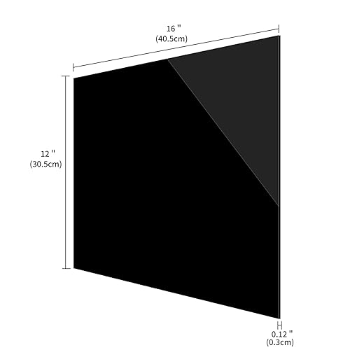 Miniatura 2 de ANRISIN Hojas acrílicas negras de 12 x 16 x 012 pulgadas paquete de 2 hojas de plexiglás fundido para proyectos de exhibición de bricolaje letreros