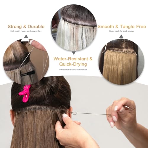 Hilo de nylon 1500 yardas para coser extensiones miniatura 2