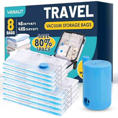 8 Pack Travel Vacuum Bags
