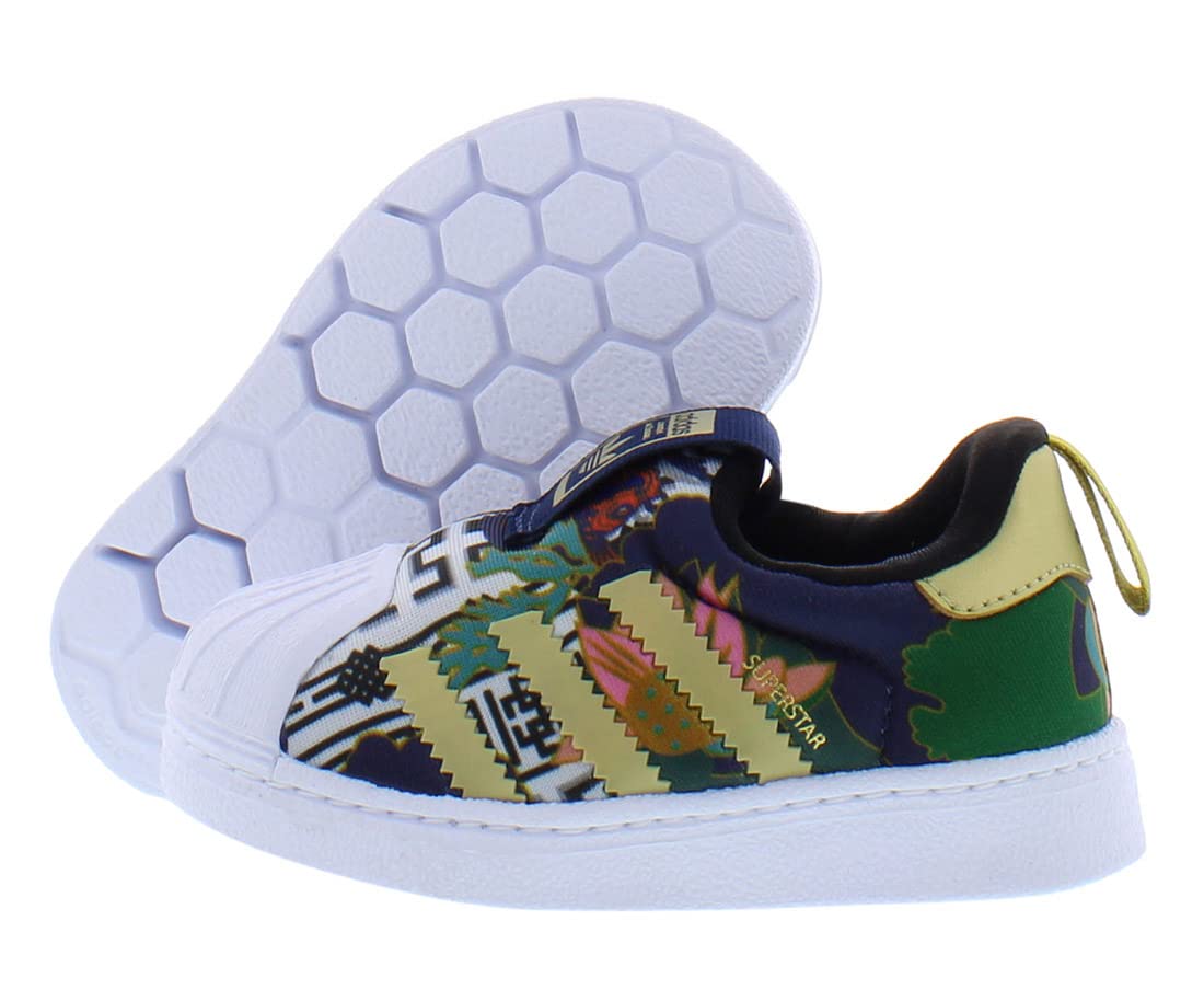 adidas Superstar 360 Baby Boys Shoes Size 7.5, Color: Black/Gold