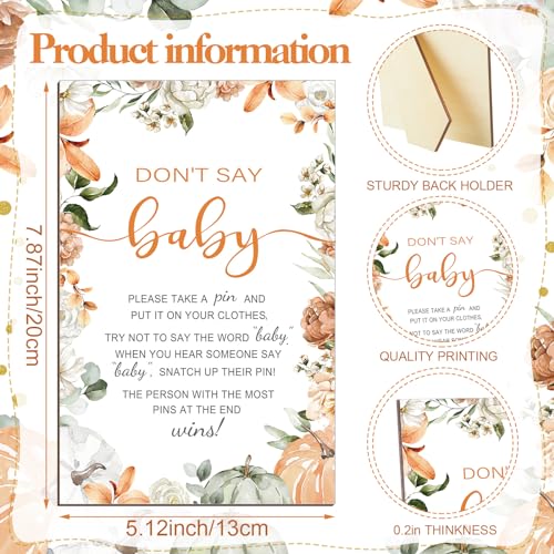 Image of Patelai 321 Pcs Little Pumpkin Baby Shower Decorations Fall Thanksgiving Baby Shower Games Supply for Gender Reveal Party Games Friendsgiving a Little Pumpkin is on The Way