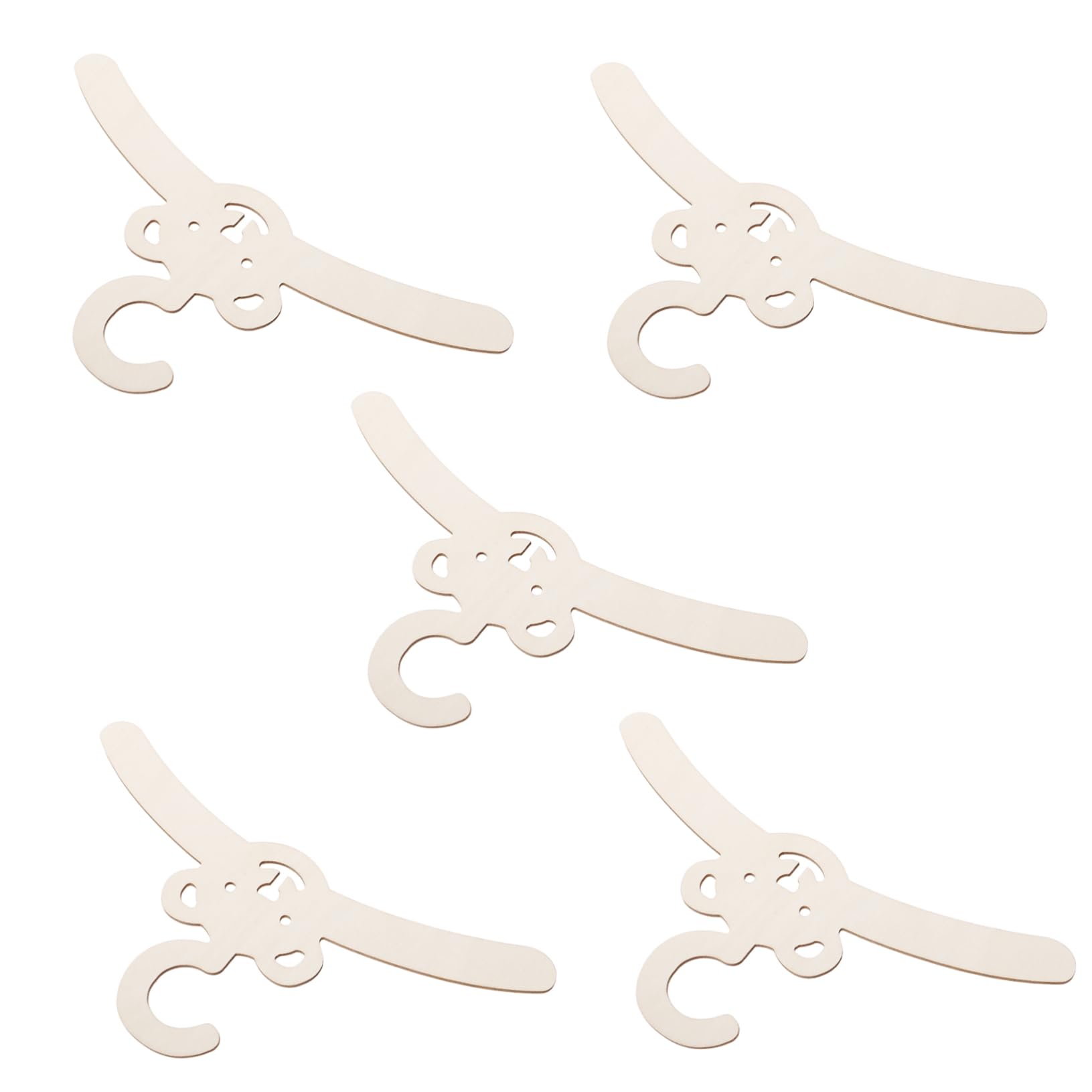 Cabilock Wooden Boys and Girls Hangers 5pcs Baby Clothes Rack Small Hangers for Boys and Girls Smooth Material Rounded Edges for Baby Room