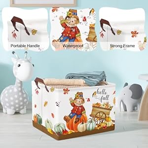 Clastylepumpkinturkeygiftbasketlargemapleleafscarecrowcartfallbasketfarmharveststoragebinforclothestoybook Urban Country Home Decor Clastyle pumpkin turkey gift basket large maple leaf scarecrow cart fall basket farm harvest storage bin for clothes toy book urban country home decor