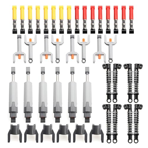 UpGLeuch Technik Ersatzteile Set Hydraulik Pumpe und Stoßdämpfer für Major Technik Modellbausatz, Technik Pneumatik Pumpe, Klemmbausteine Stoßdämpfer