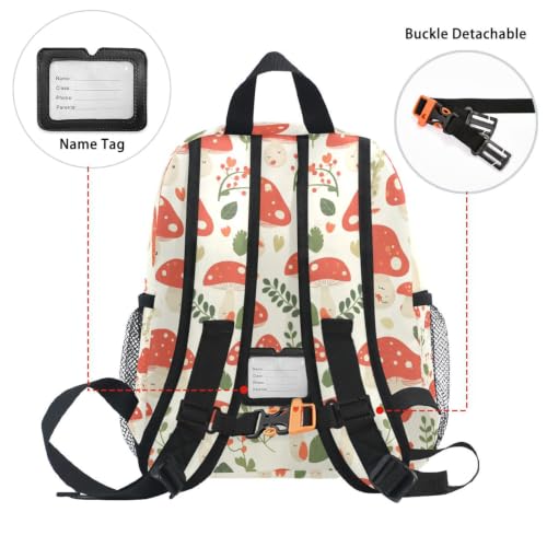 Sac à dos pour tout-petits champignon rouge, cadeau idéal anniversaire 1-6 ans - 5