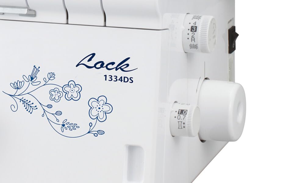 Brother 1334DS Macchina Tagliacuci con Differenziale, Taglia e Cuce anche per Principianti, Overlock a 3 e 4 fili, 10 Punti di Cucito per Cucire Tessuti, Cucitura Professionale, Braccio libero