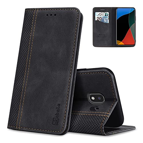 AKABEILA Coque pour Samsung Galaxy J2 Pro 2018 / Grand Prime Pro 2018 en cuir premium à rabat avec fermeture magnétique, béquille, emplacements pour cartes,...