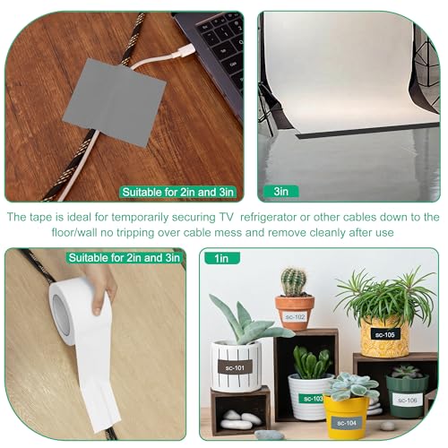 Image of yeload Green Gaffers Tape 3 Pack - 1 inch, 2 inch, 3 inch - 90FT Waterproof, No Residue, Non-Reflective, Easy Tear - Multipurpose Gaff Tape for Photography, Filming, Stage, Production, Masking, Flooring, Gym