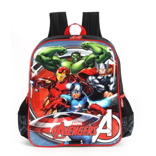Luxcel, Mochila Heróis Marvel Costa Infantil Escolar Preto Luxcel