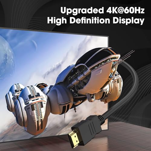 Image of PremiumAV 5M HDMI 2.1 Cable - 64Gbps Ultra High Speed, 4K 120Hz, 1080P 240Hz, ARC /eARC, HDR, 3D, 32 Audio Channels, Gold Plated Connectors - Compatible with TV, PS5, Xbox, Laptop, Projector