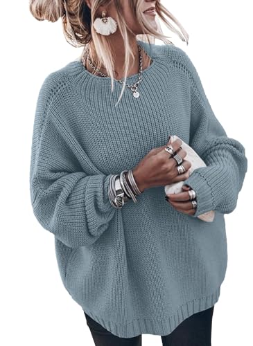 Image of Womens Oversized Sweaters Loose Solid Casual Long Sleeve Mock Neck Knitted Jumper Tops