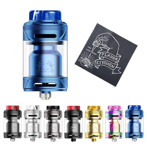【φ25mm爆煙】Hellvape FatRabbit Solo2 RTA ファットラビット ソロ 2 DeadRabbitシリーズ FlavorKitchenオリジナルクロス同梱/VAPE(ベイプ)電子タバコ アトマイザー RBA RTA (Blue)