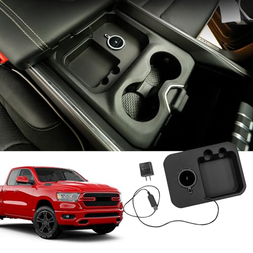 Image of Xipoo Wireless Charger Compatible with 2019-2024 Dodge Ram Magnetic Fast Charging Wireless Charging Tray Pad Replacement for 2019-2024 Dodge Ram Accessories (Magnetic Style)