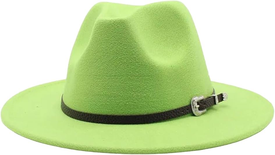 Women's British Style Fedora Hat Wide Brim Felt Trilby Hat for Wedding Church Party