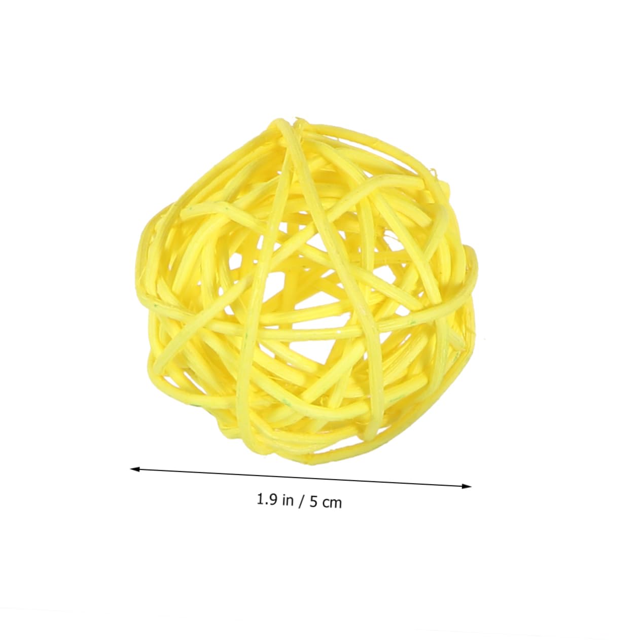 DOITOOL 60pièces Jouets à Mâcher Rotin pour Oiseaux Boules De Rattan Colorées pour Perroquets Et Petits Oiseaux Amusants Et Sains