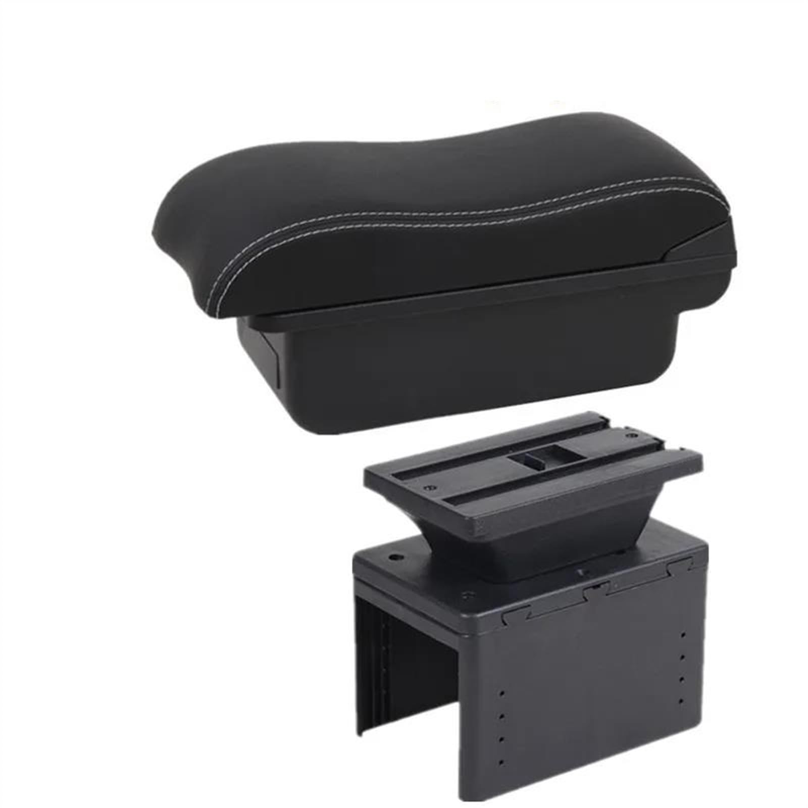 NMJLQW Storage Rack Car Interior Accessories Center Console Storage Box Multifunctional Armrest Storage Box For Grande For Punto(A2 white line No USB)