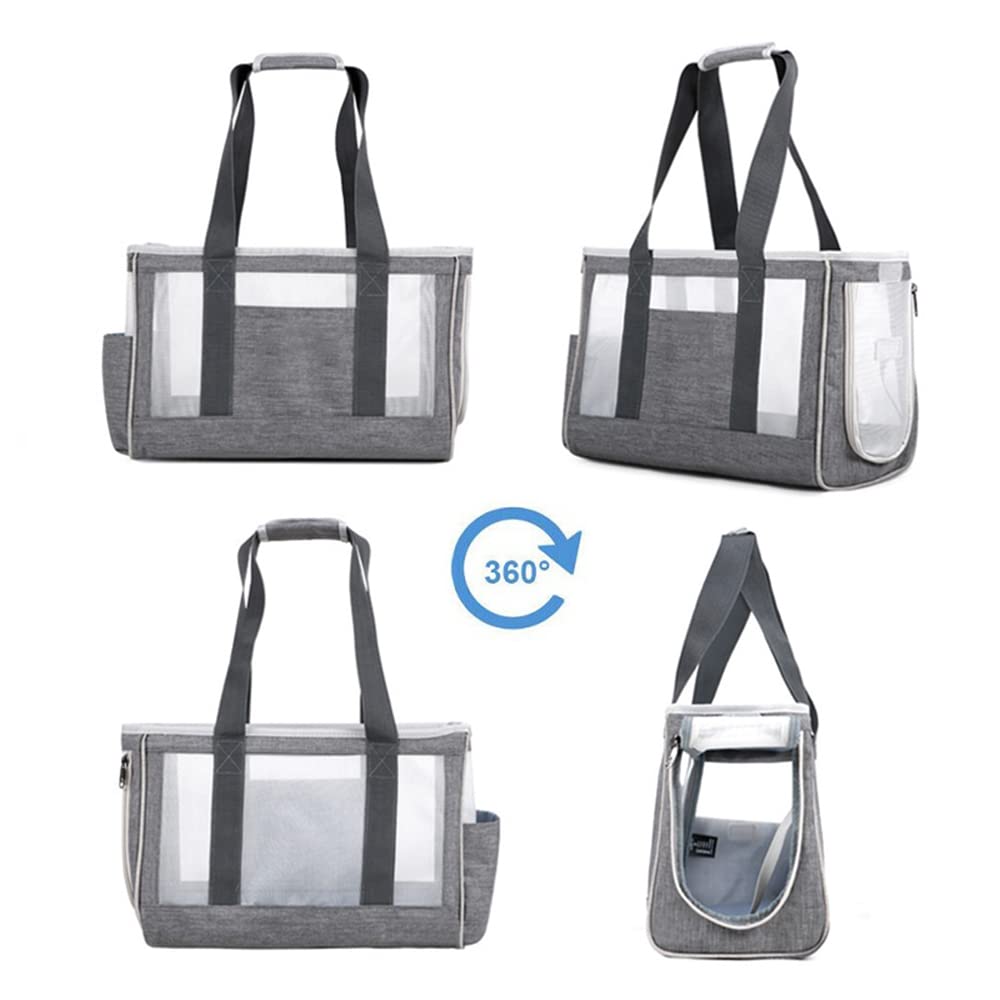 Borsa da Trasporto Traspirante per Gatti Borsa da Trasporto per Gatti Borsa da Viaggio Portatile Zaino per Animali Domestici Borse,Grigio,S