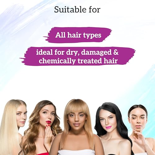 Image of inatur Keratin Hair Mask | Strengthening & Nutri-Repair Mask for Damaged & Color-Treated Hair | Control Frizz & Restores Smoothness | With Baobab oil, Wheat Protein & Pro-Vitamin B5 | 200g