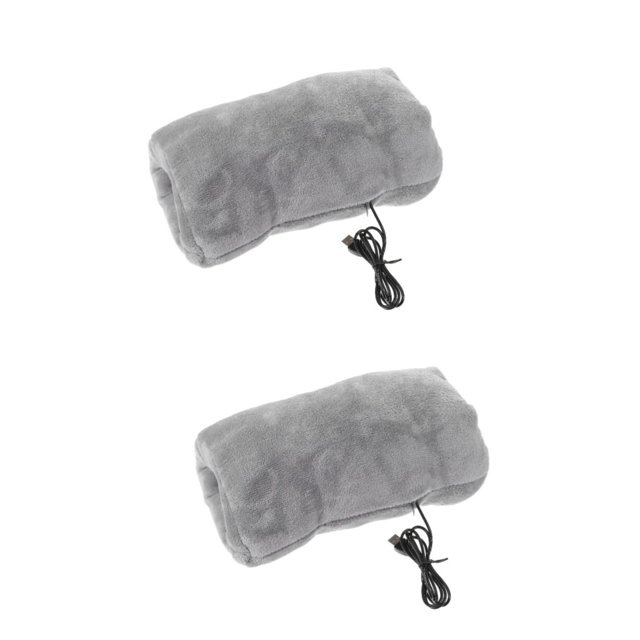 Sosoport 2pièces Chauffe-Main Électrique Portable USB Rechargeable Flanelle Réchauffeur Hiver Pratique pour Mains pour Journées Froides Utilisation à Domicile Extérieur Parfait