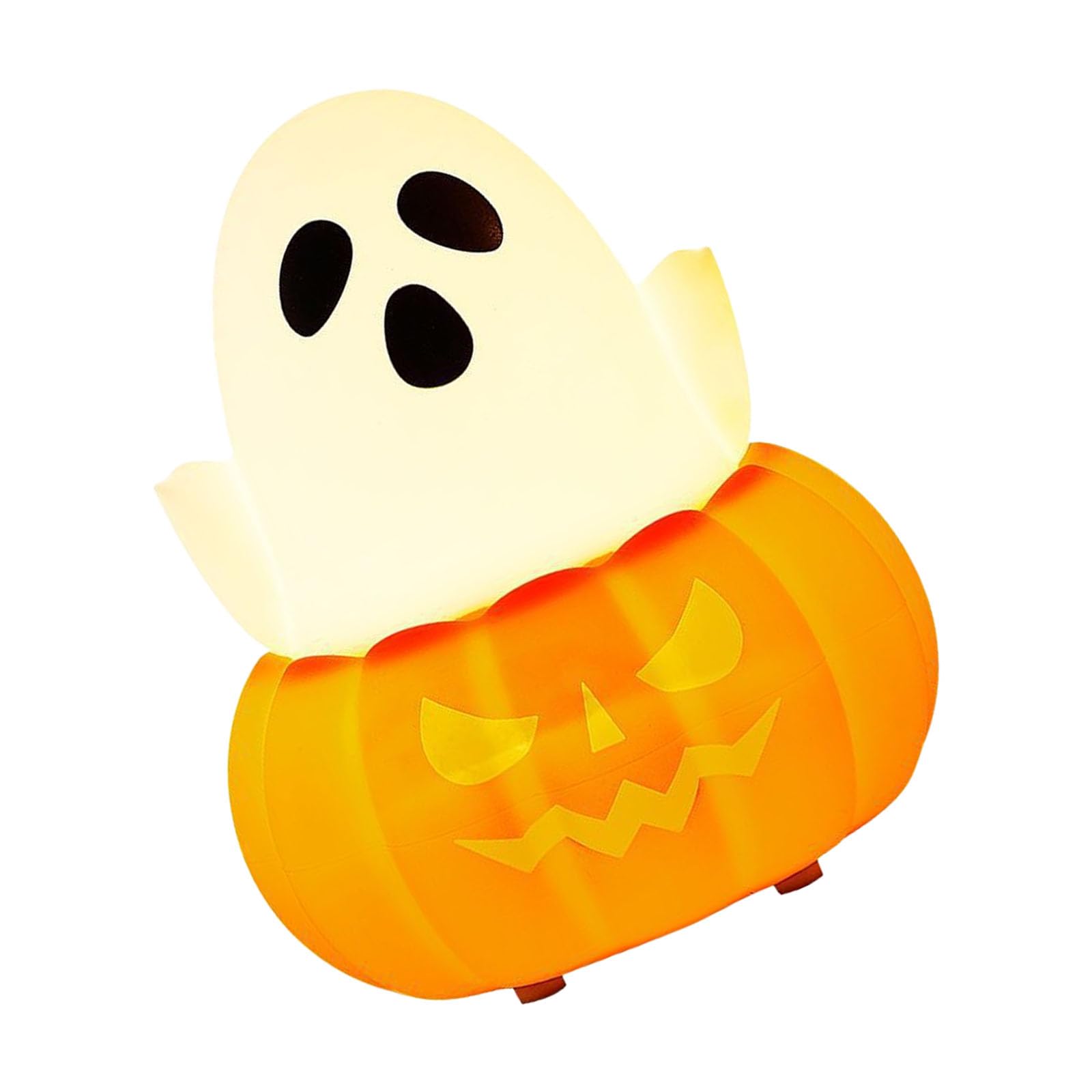 Jazuaiao Rechargeable Bedside Lamp Adjustable Night Light Silicone Cartoon Halloween Pumpkin Light Adults Kids Enduring Rechargeable Bedside Lamp Desk