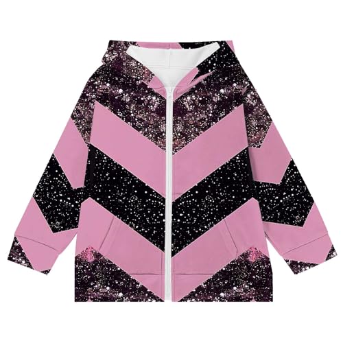 Zipper Up Hoodies for Girls and Boys Color Block Long Sleeve Outwear Loose Fits Children Fall Jacket 4-12 Years4