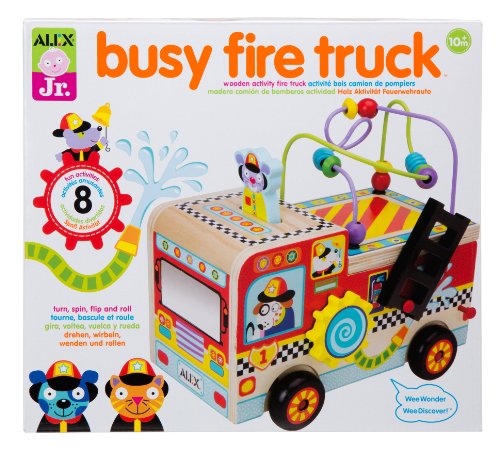 ALEX Jr. Busy Fire Truck Wooden Activity Center