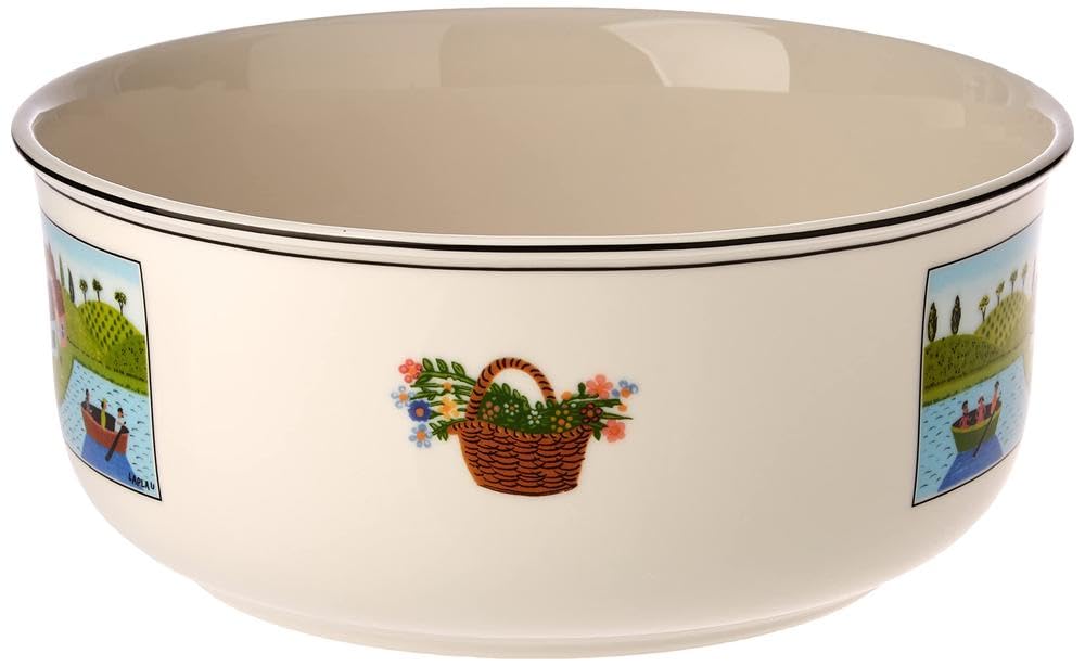 Villeroy & Boch Design Naif Miska 2 l, porcelana premium, biała/kolorowa, 20 cm