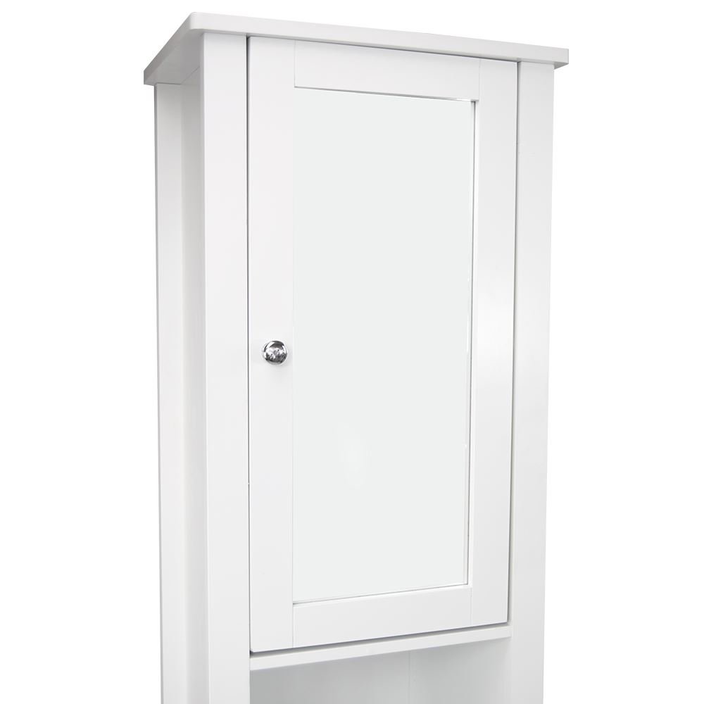 Bath Vida Priano Tall Mirrored Bathroom Storage Cupboard Floor